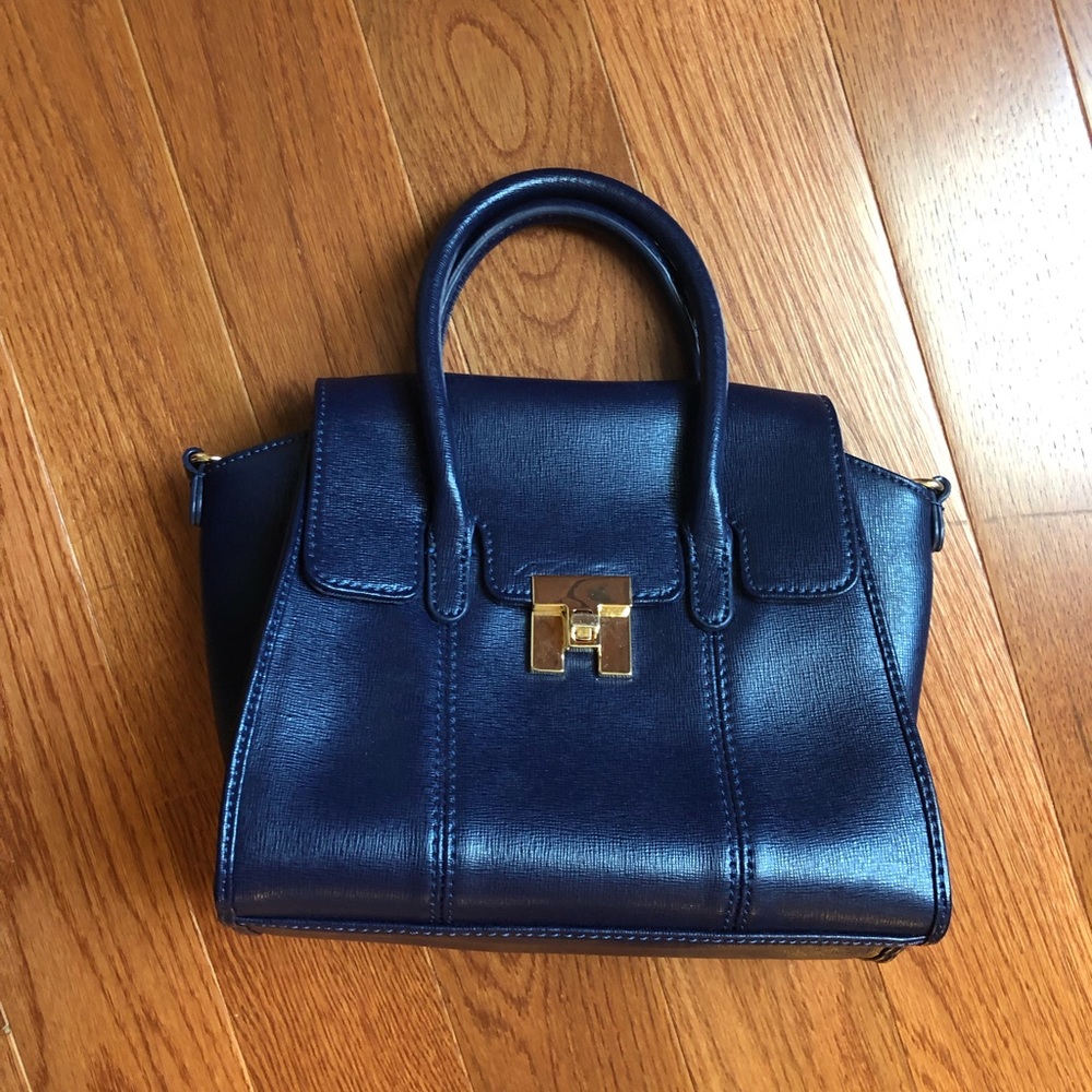 Tommy Hilfiger Royal Blue Leather Handbag